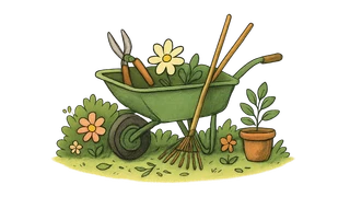 Garden maintenance service illustration